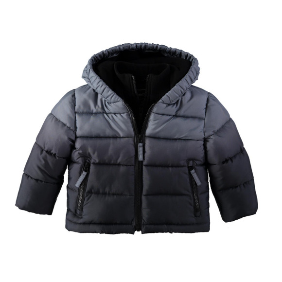 Rothschild Baby Boy Vestee Puffer Jacket Charcoal Ombre Size 3-6M - Picture 1 of 1